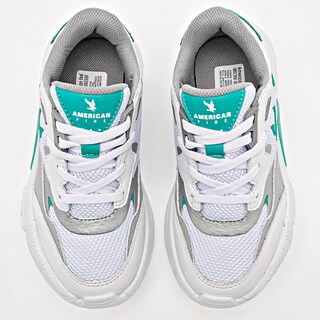 Foto 3 | American Fire Tenis Urbano Para Niña Blanco Plata Verde