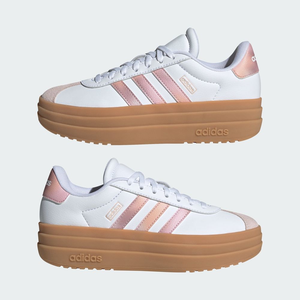 Foto 9 pulgar | Vl Court Bold J Adidas Blanco Niños