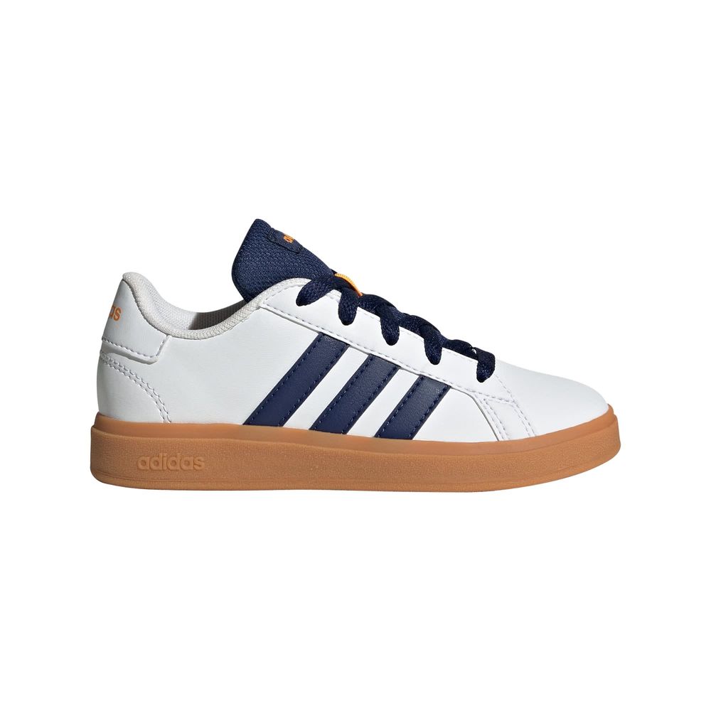 Foto 2 pulgar | Tenis Adidas Grand Court Lifestyle Para Tenis Con Cordones Adidas Blanco Niños