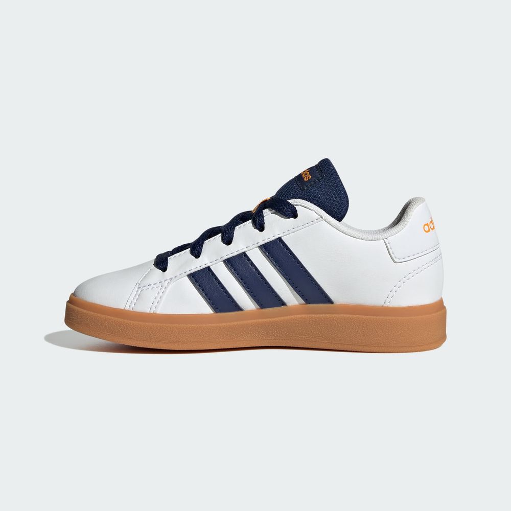 Foto 4 pulgar | Tenis Adidas Grand Court Lifestyle Para Tenis Con Cordones Adidas Blanco Niños