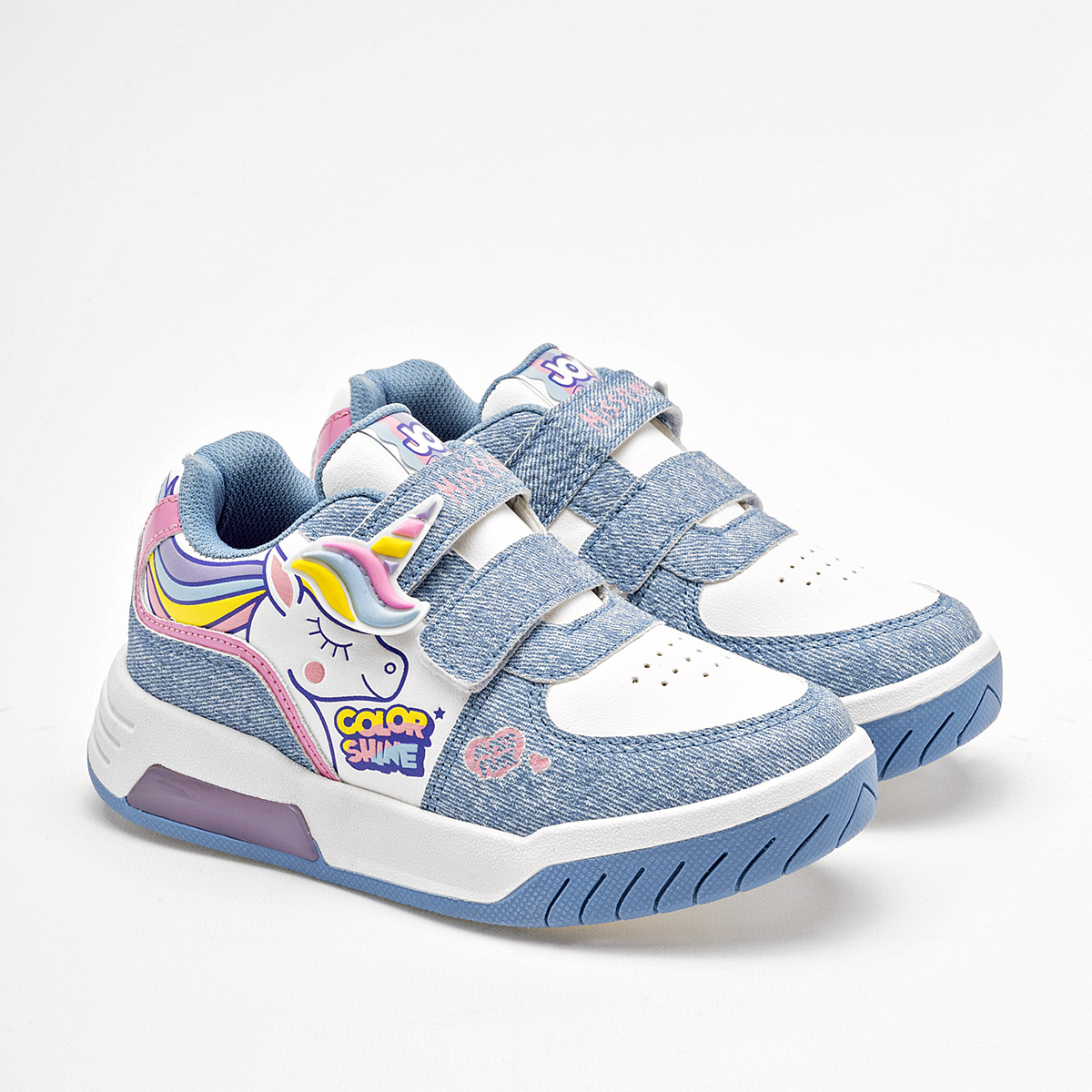 Foto 2 | Miss Pink Tenis Urbano Para Niña Blanco Azul