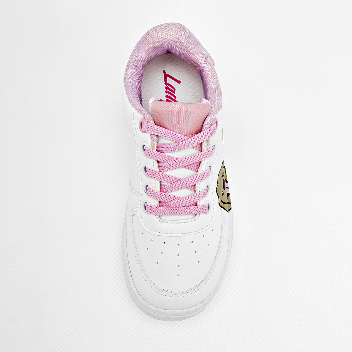Foto 2 | Lady One Tenis Urbano Para Niña Blanco Camel Rosa