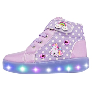 Foto 3 | Efectos Tenis Urbano Para Niña Lila Charol Blanco, 0, Con Luces