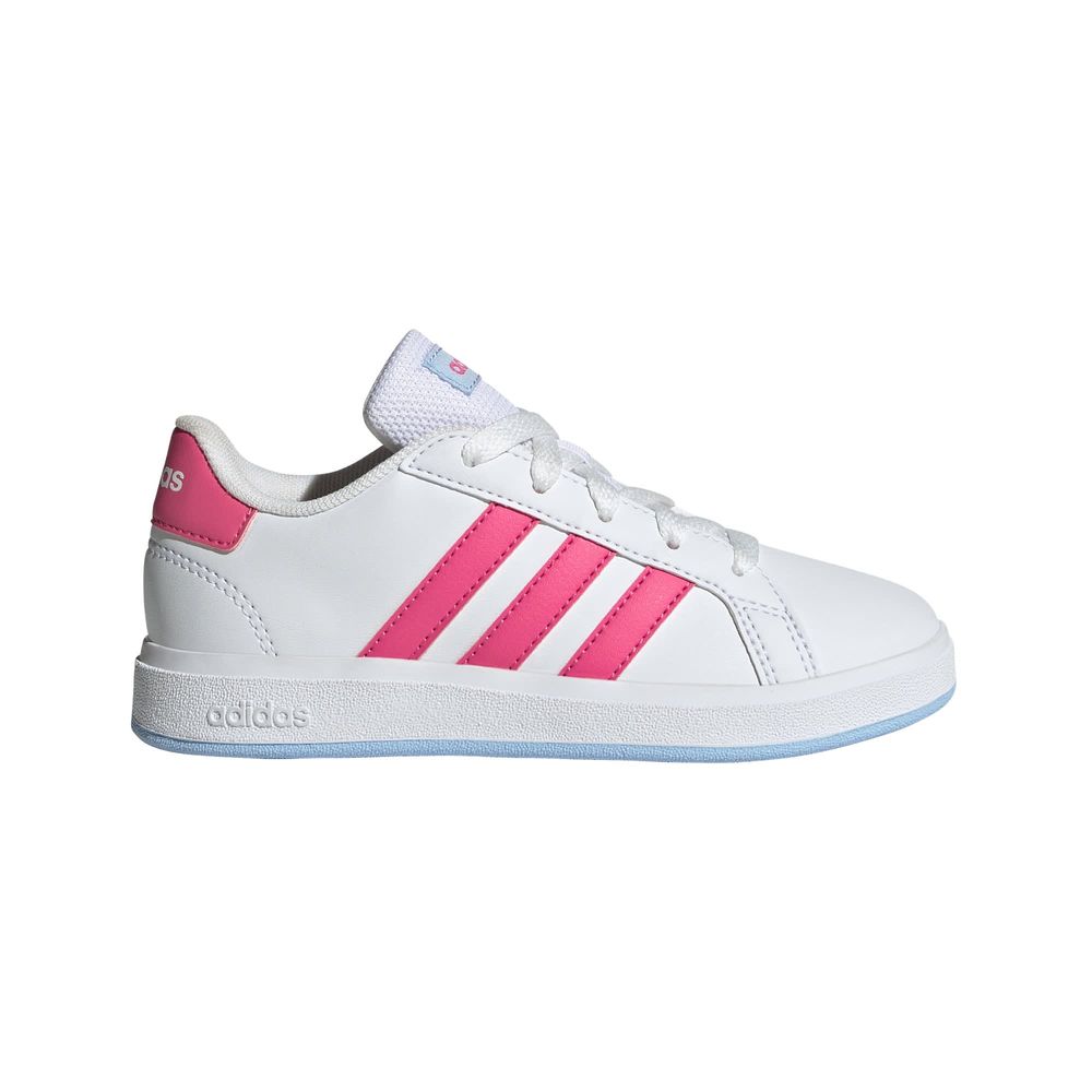 Foto 2 pulgar | Tenis Adidas Grand Court Lifestyle con Cordones Blancos para Niños