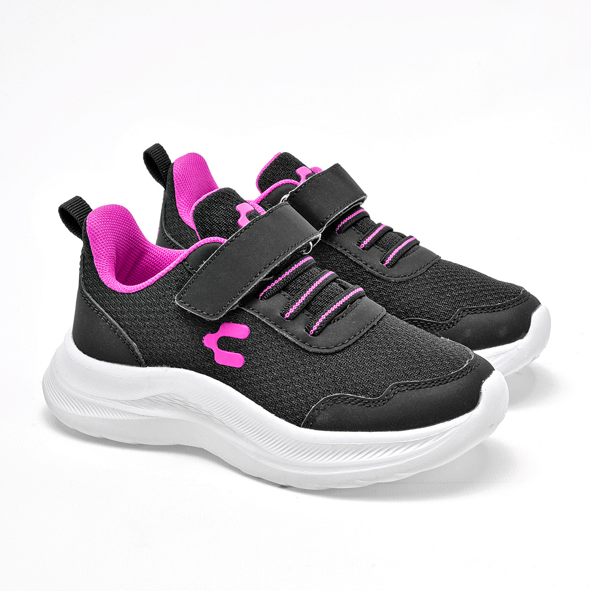 Foto 3 pulgar | Charly Tenis Urbano Para Niña Negro Fucsia, Importado, Hasta Agotar Existencia