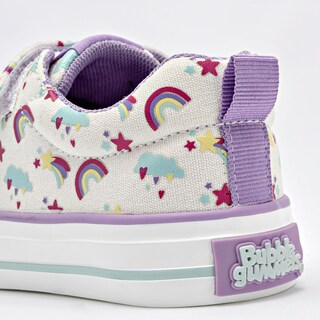 Foto 4 | Bubble Gummers Tenis Urbano Para Niña Blanco Multicolor