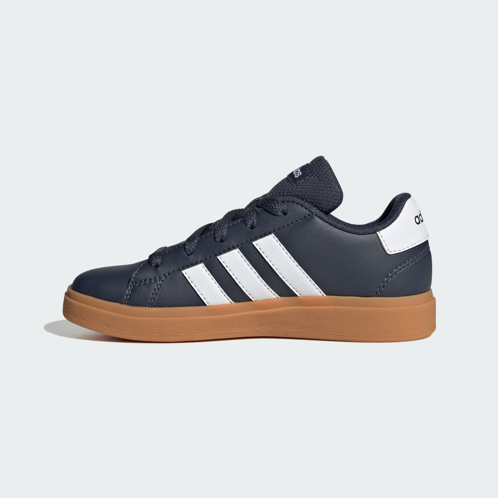 Foto 4 pulgar | Tenis Adidas Grand Court Lifestyle con Cordones Azules para Niños