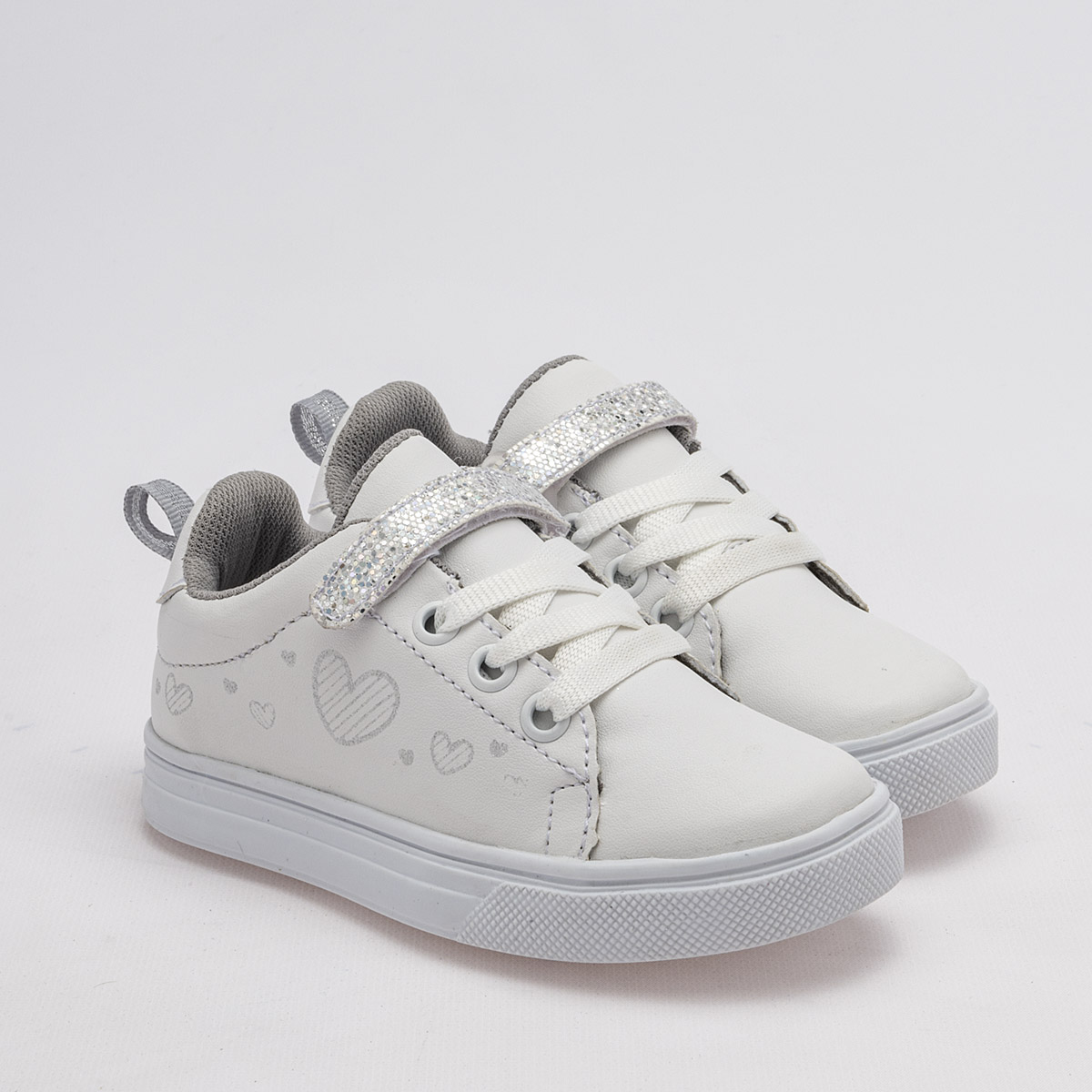 Foto 2 | C>libre Tenis Urbano Para Niña Blanco Plata