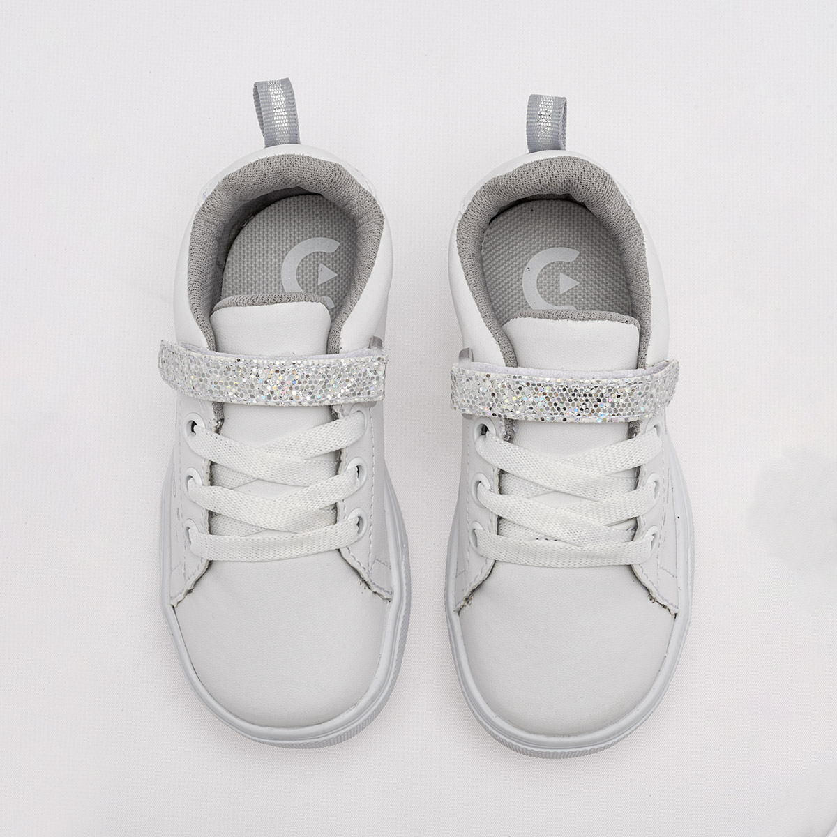 Foto 3 | C>libre Tenis Urbano Para Niña Blanco Plata