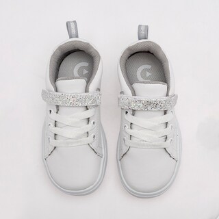 Foto 3 | C>libre Tenis Urbano Para Niña Blanco Plata