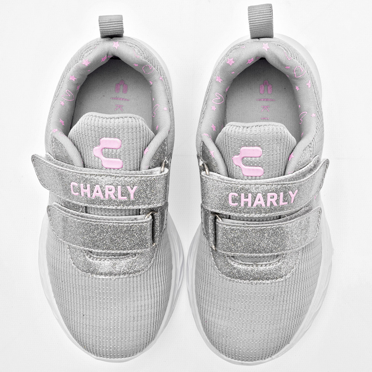 Foto 4 pulgar | Charly Tenis Deportivo Para Niña Gris Rosa, Hasta Agotar Existencia, Importado