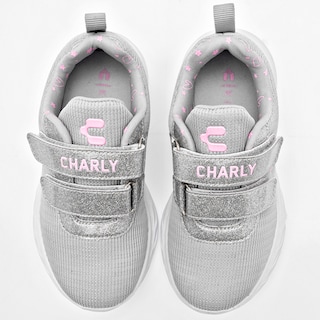 Foto 3 | Charly Tenis Deportivo Para Niña Gris Rosa, Hasta Agotar Existencia, Importado
