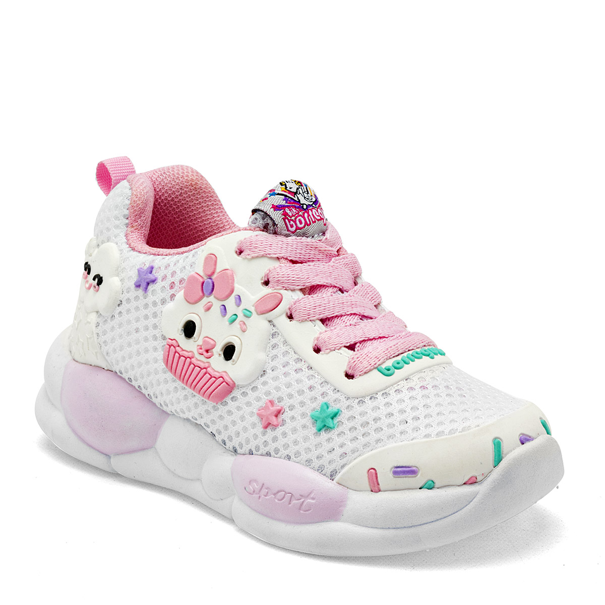 Foto 1 | Borreguis Tenis Urbano Para Niña Blanco Multicolor