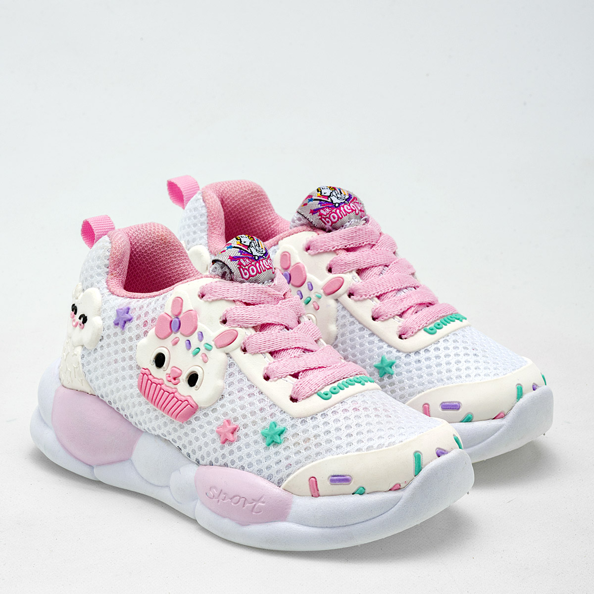 Foto 2 | Borreguis Tenis Urbano Para Niña Blanco Multicolor