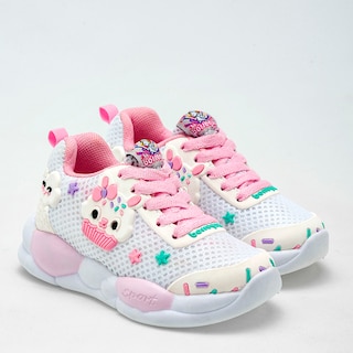 Foto 2 | Borreguis Tenis Urbano Para Niña Blanco Multicolor