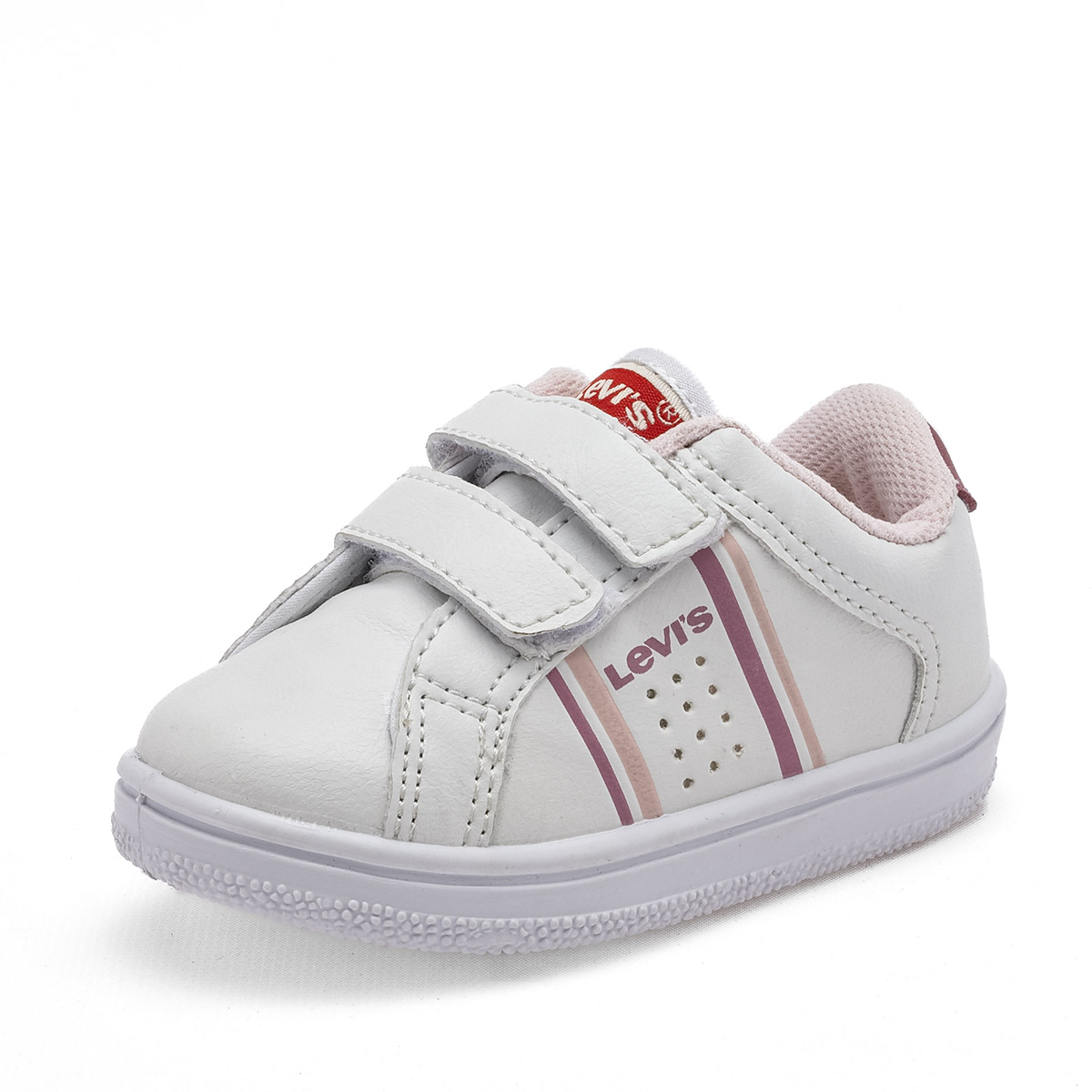 Foto 2 pulgar | Tenis Levi's Blanco y Rosa para Bebé Niña