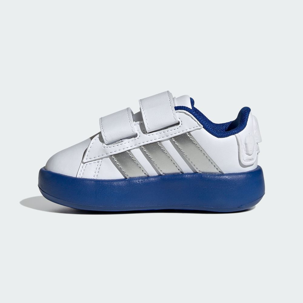 Foto 4 pulgar | Droids Grand Court Cf I Adidas Blanco Niños