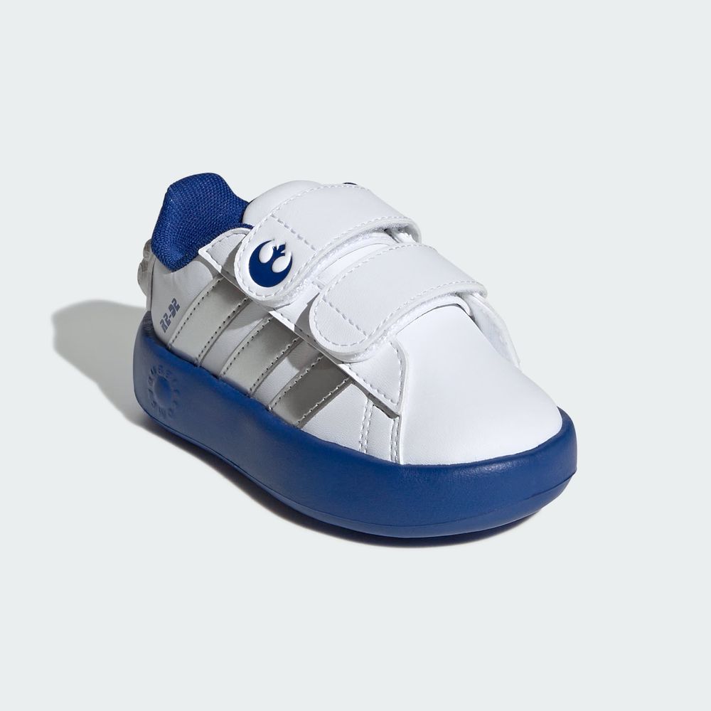 Foto 7 pulgar | Droids Grand Court Cf I Adidas Blanco Niños