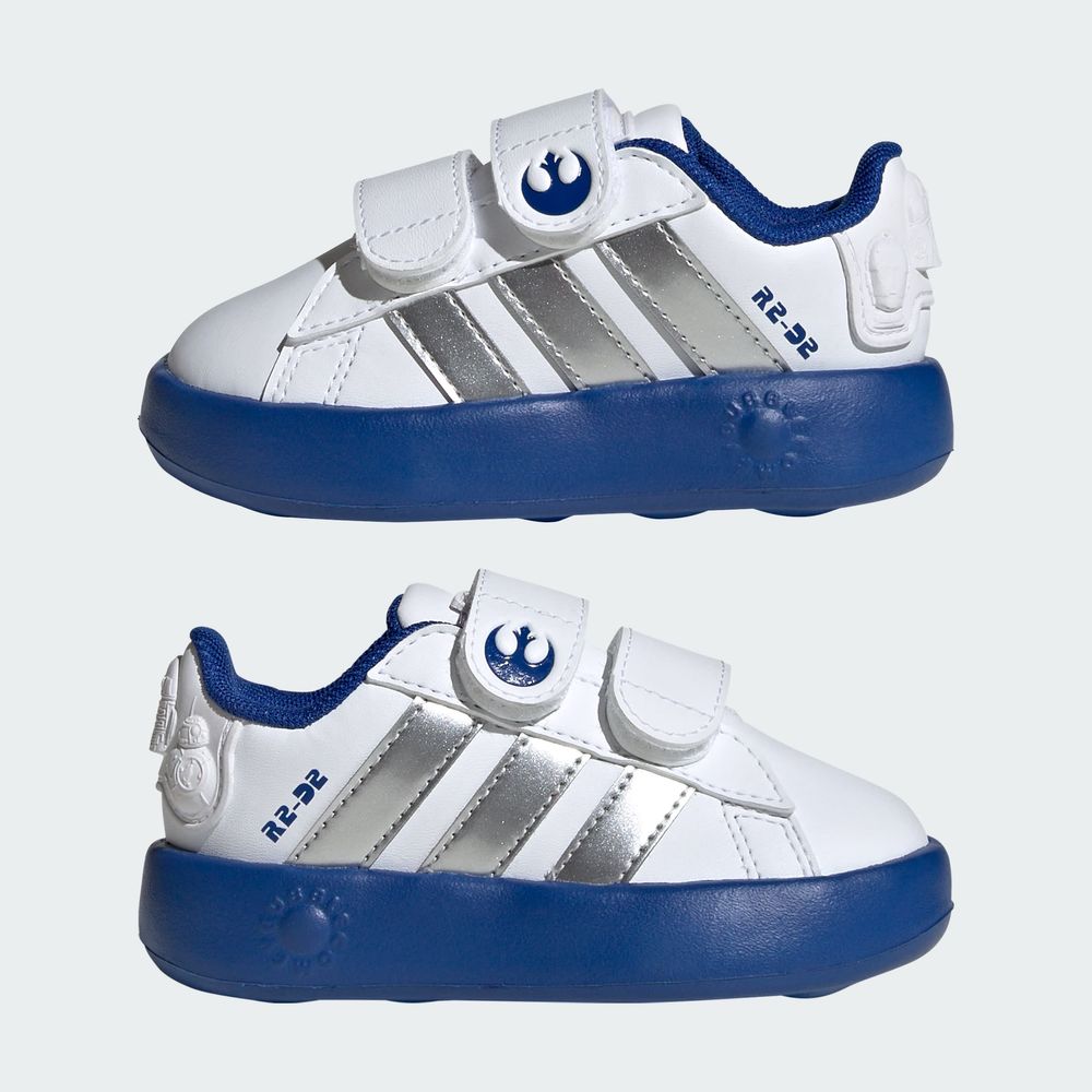 Foto 9 pulgar | Droids Grand Court Cf I Adidas Blanco Niños