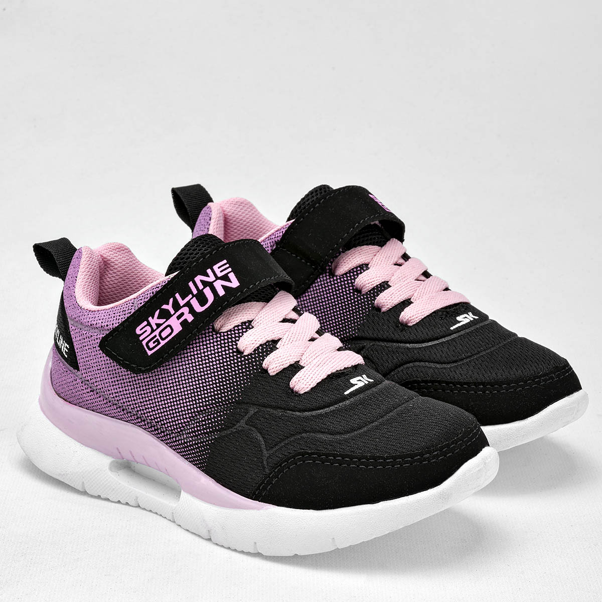Foto 3 pulgar | Skyline Tenis Deportivo Para Niña Negro Rosa