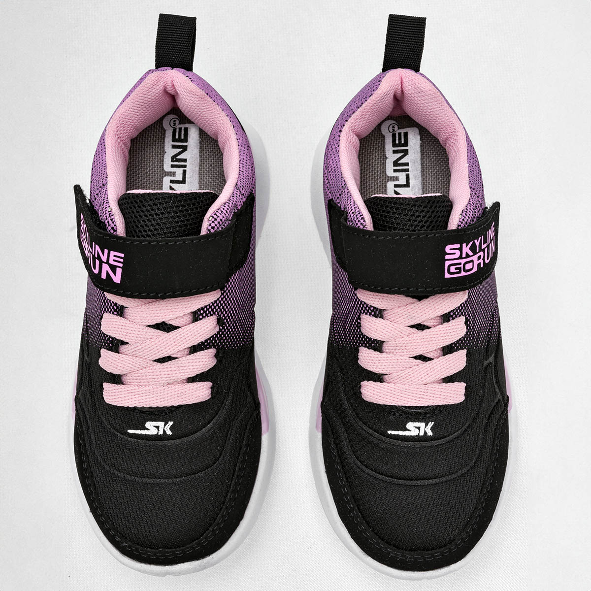 Foto 4 pulgar | Skyline Tenis Deportivo Para Niña Negro Rosa