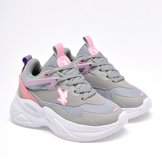 Foto 2 | American Fire Tenis Urbano Para Niña Gris Rosa Lila