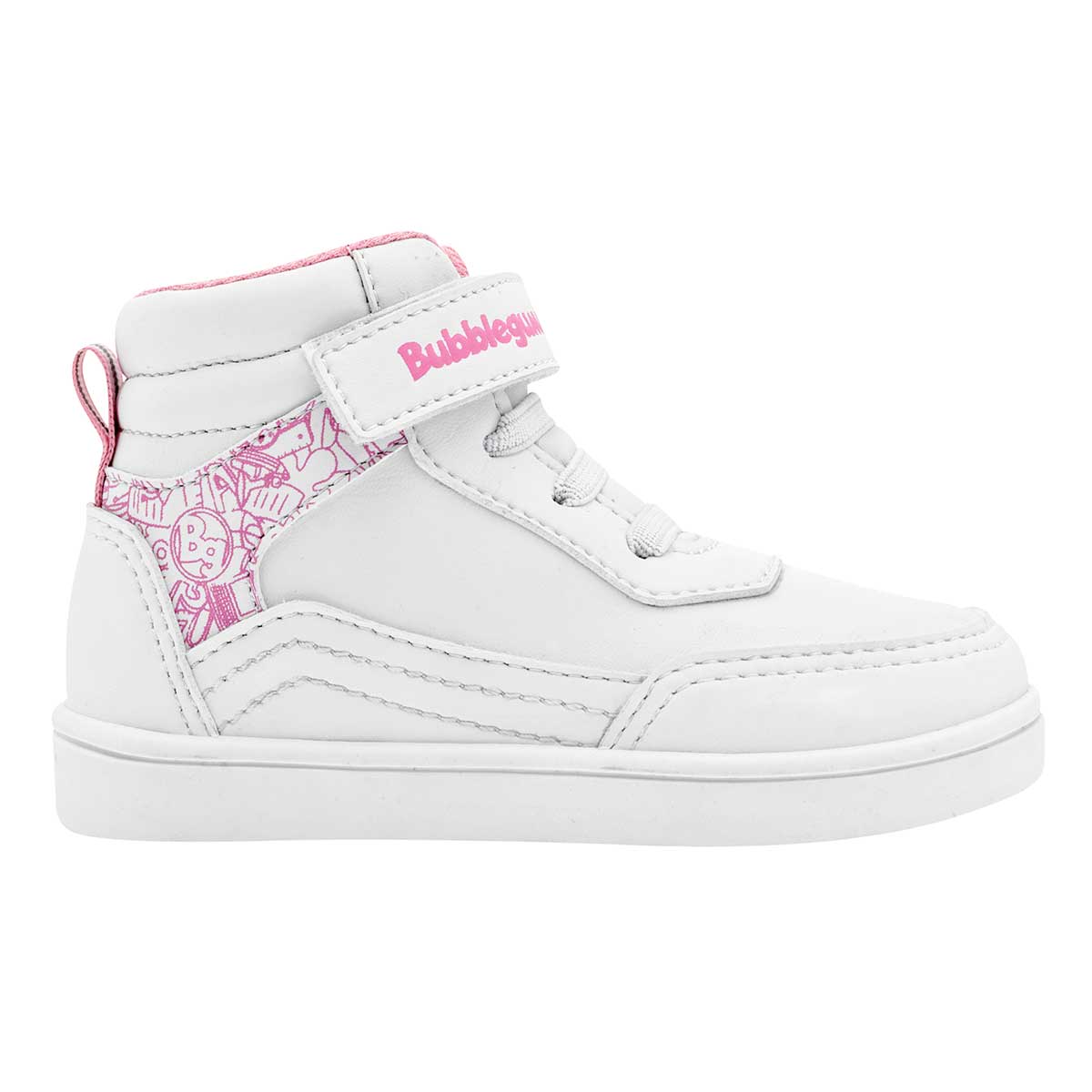Foto 4 pulgar | Bubble Gummers Tenis Urbano Para Niña Blanco Rosa