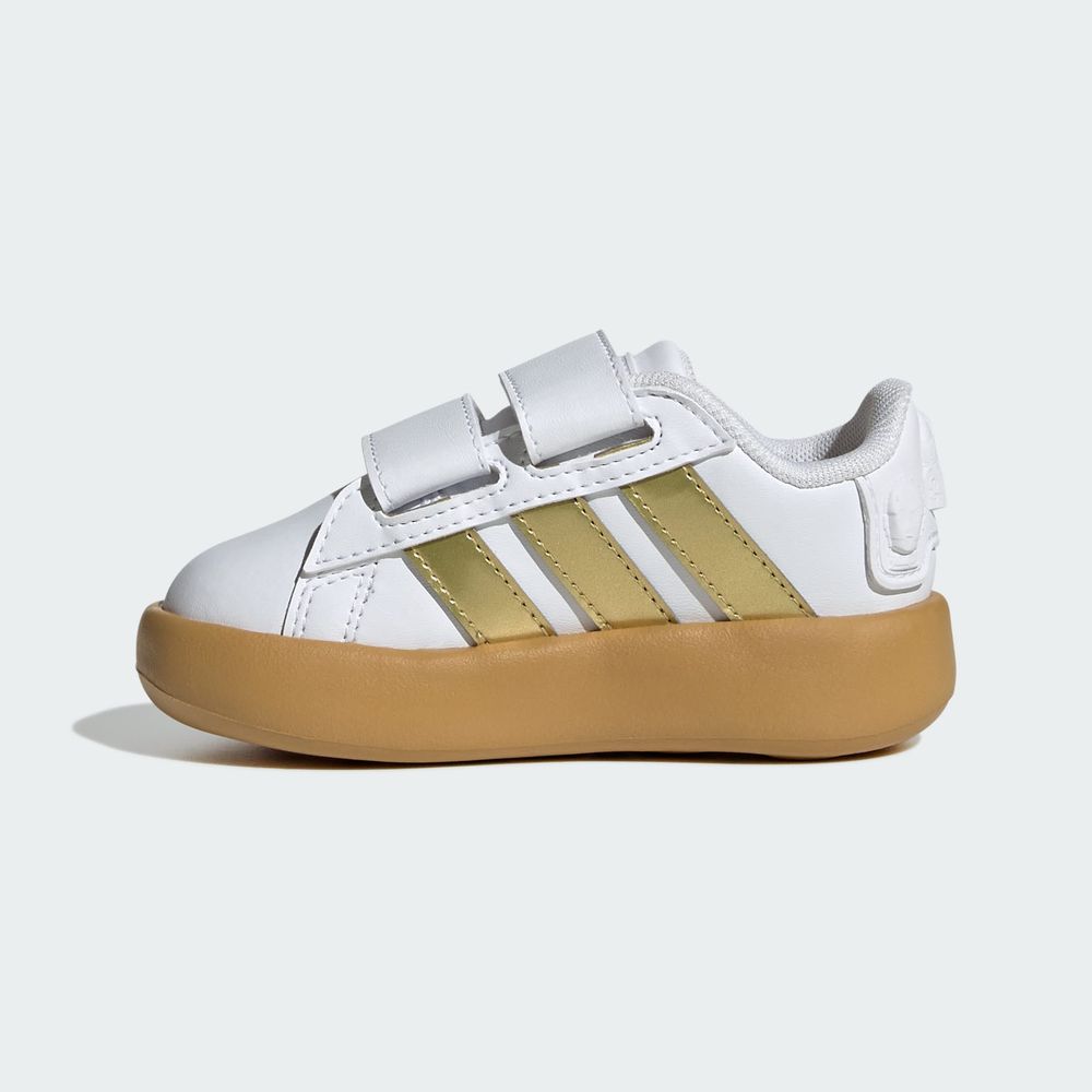 Foto 4 pulgar | Droids Grand Court Cf I Adidas Blanco Niños