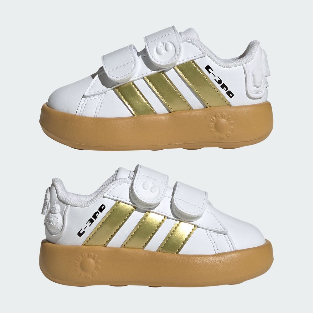 Foto 8 | Droids Grand Court Cf I Adidas Blanco Niños