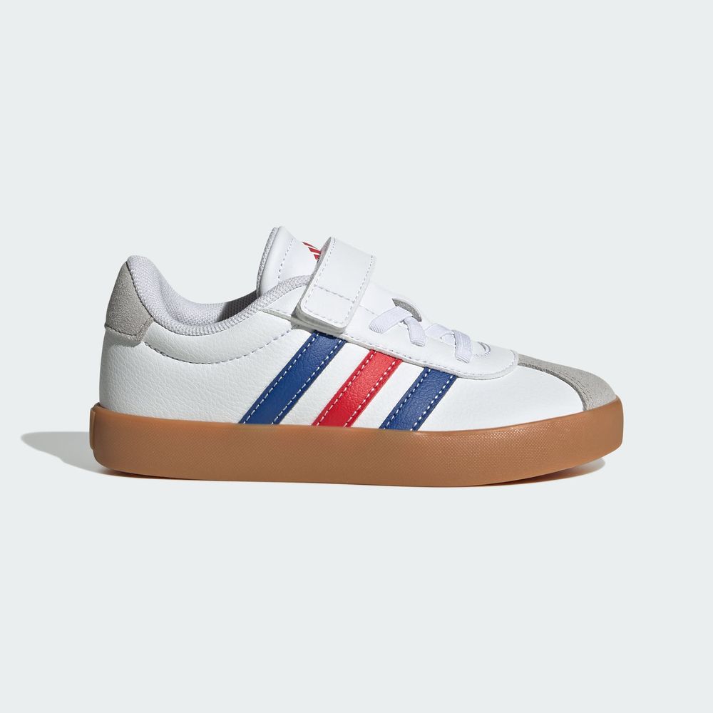 Foto 2 | Tenis Vl Court 3.0 Skateboarding Niños Adidas Blanco Niños