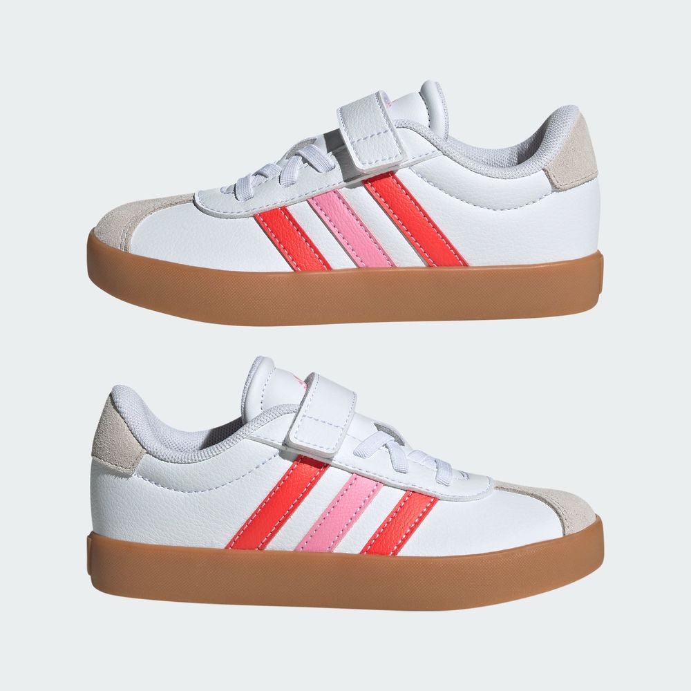 Foto 8 | Tenis Vl Court 3.0 Skateboarding Niños Adidas Blanco Niños