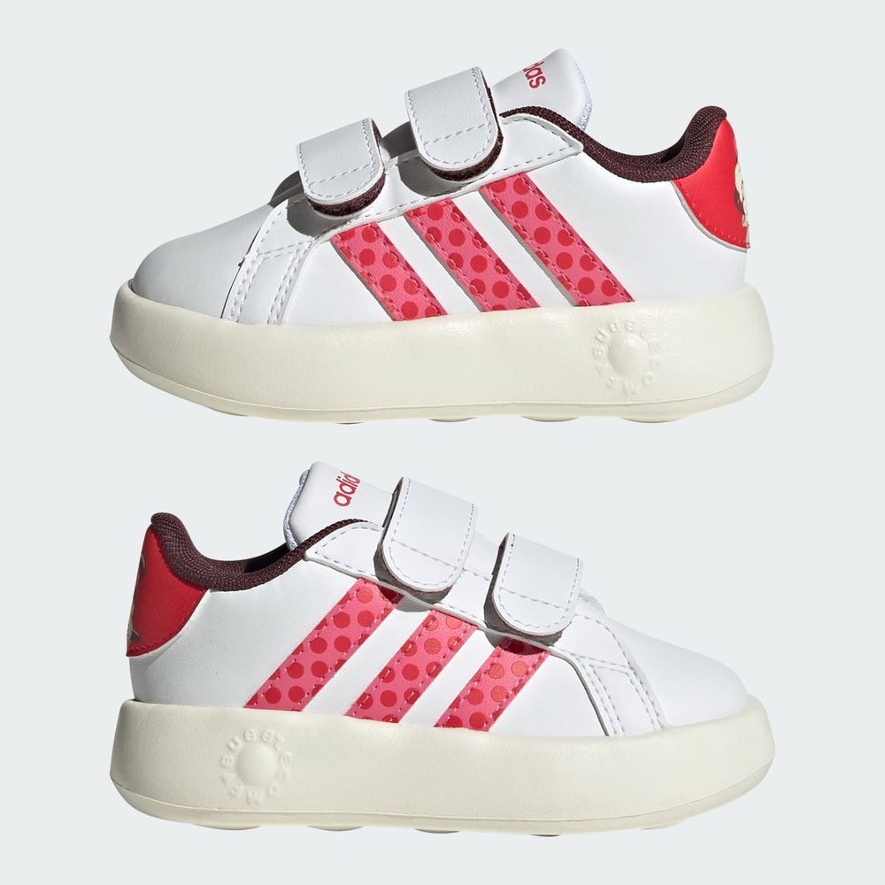 Foto 8 | Grand Court Minnie Cf I Adidas Blanco Niños