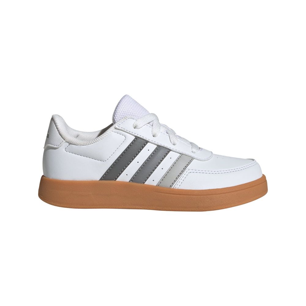Foto 2 pulgar | Tenis Breaknet Lifestyle Adidas Court Con Cordones Adidas Blanco Niños