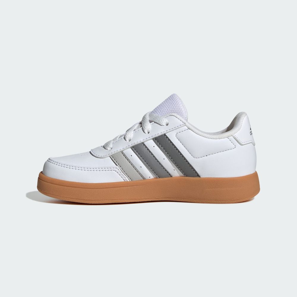 Foto 4 pulgar | Tenis Breaknet Lifestyle Adidas Court Con Cordones Adidas Blanco Niños