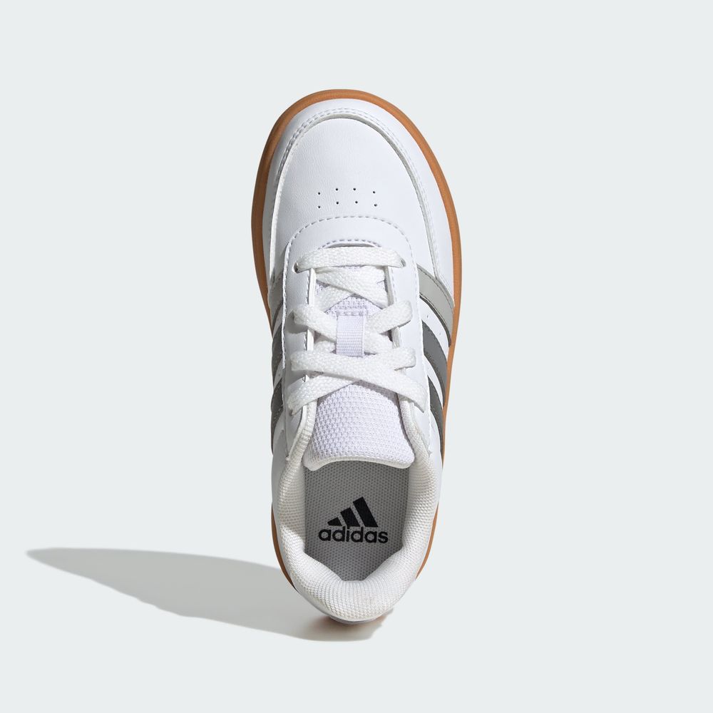 Foto 5 pulgar | Tenis Breaknet Lifestyle Adidas Court Con Cordones Adidas Blanco Niños