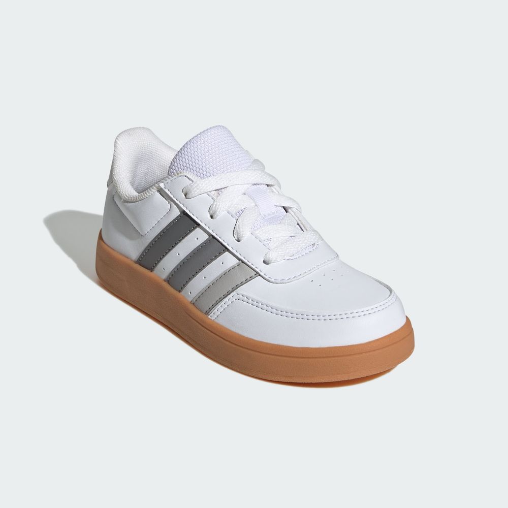 Foto 7 pulgar | Tenis Breaknet Lifestyle Adidas Court Con Cordones Adidas Blanco Niños