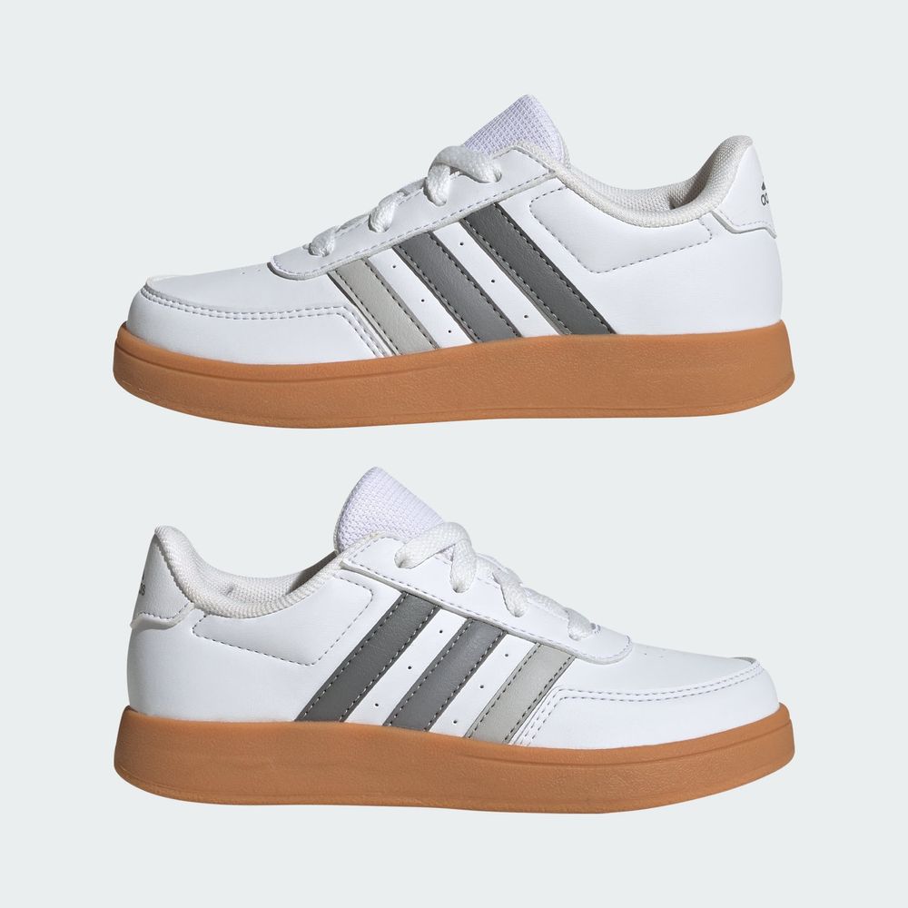 Foto 9 pulgar | Tenis Breaknet Lifestyle Adidas Court Con Cordones Adidas Blanco Niños