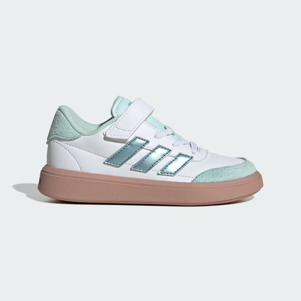 Foto 3 pulgar | Tenis Courtblock Adidas Blanco Niños