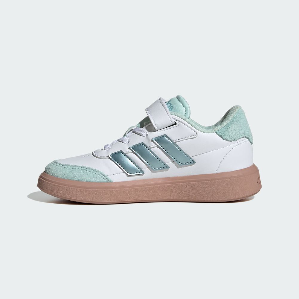 Foto 4 pulgar | Tenis Courtblock Adidas Blanco Niños