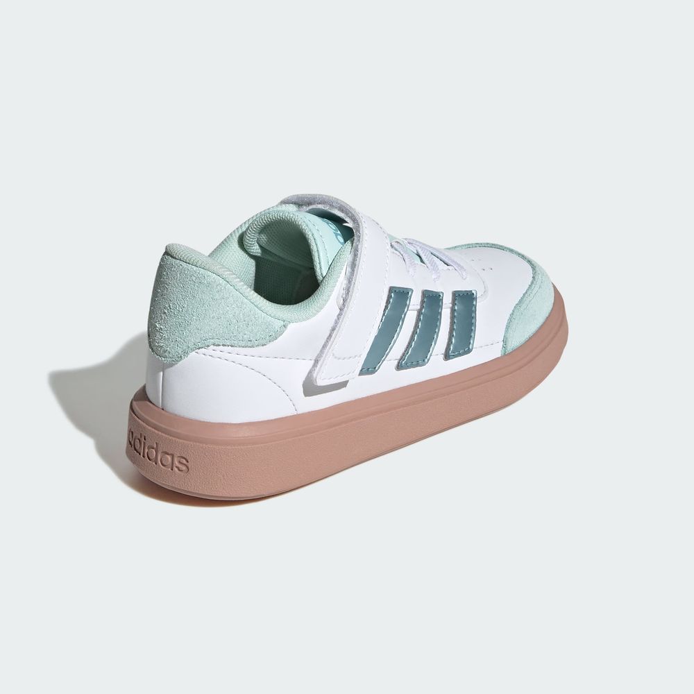 Foto 8 pulgar | Tenis Courtblock Adidas Blanco Niños