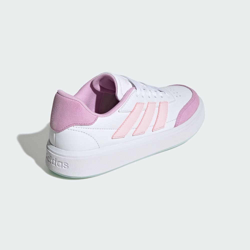 Foto 8 pulgar | Tenis Courtblock Adidas Blanco Niños