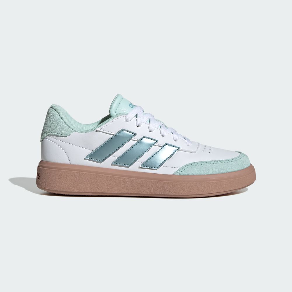 Foto 3 pulgar | Tenis Courtblock Adidas Blanco Niños