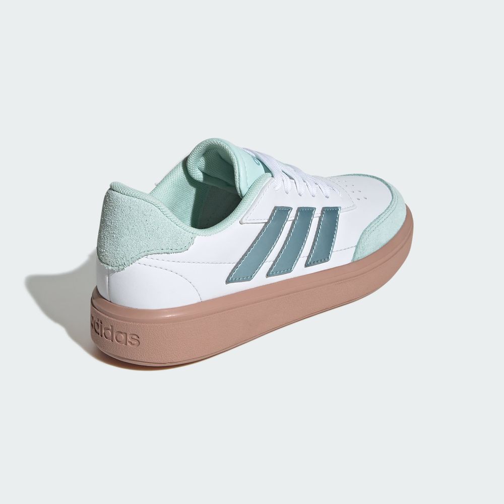 Foto 8 pulgar | Tenis Courtblock Adidas Blanco Niños