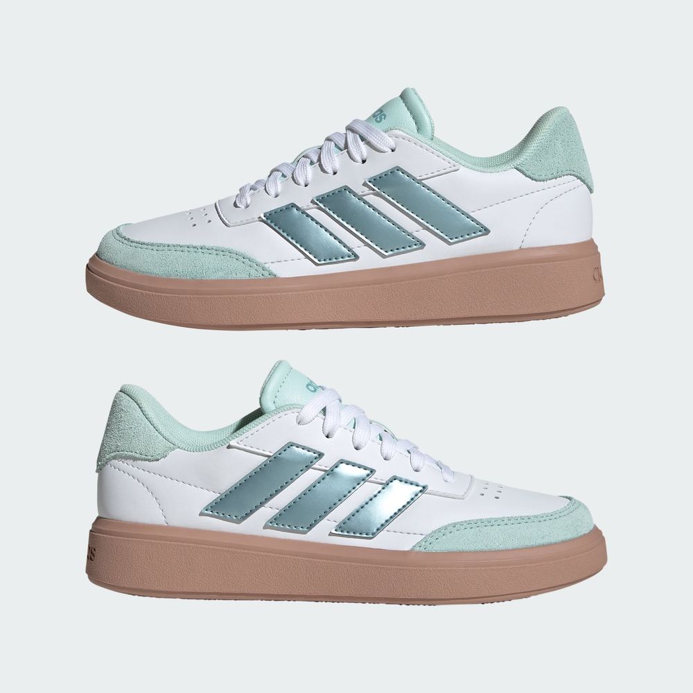 Foto 9 pulgar | Tenis Courtblock Adidas Blanco Niños