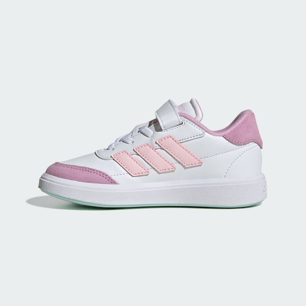 Foto 4 pulgar | Tenis Courtblock Adidas Blanco Niños