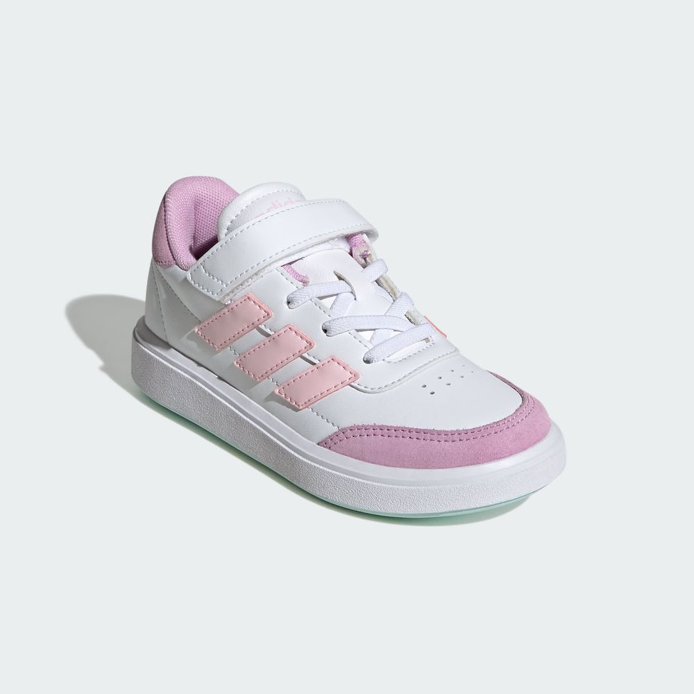 Foto 7 pulgar | Tenis Courtblock Adidas Blanco Niños