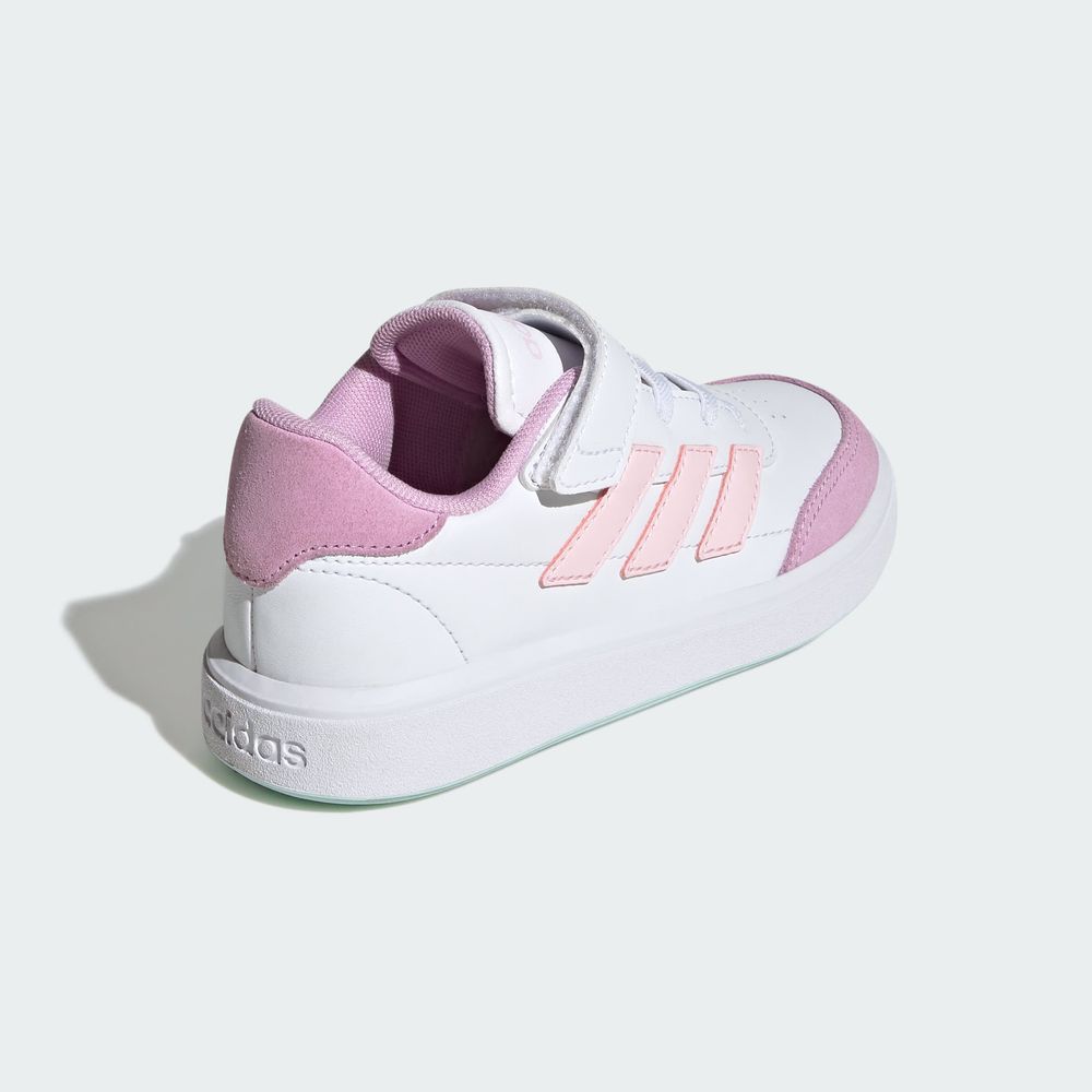 Foto 8 pulgar | Tenis Courtblock Adidas Blanco Niños