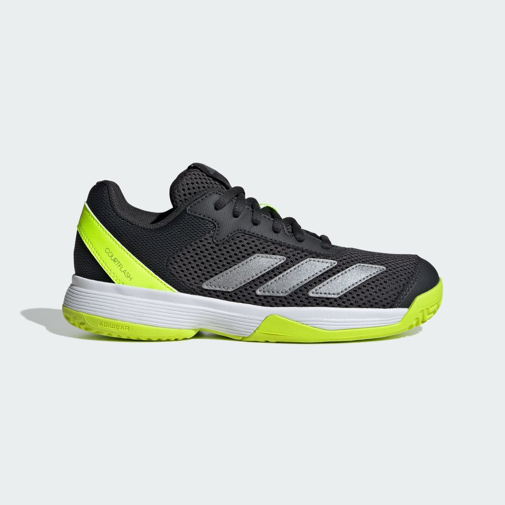 Foto 3 pulgar | Tenis Courtflash Para Tenis Kids Adidas Gris Niños