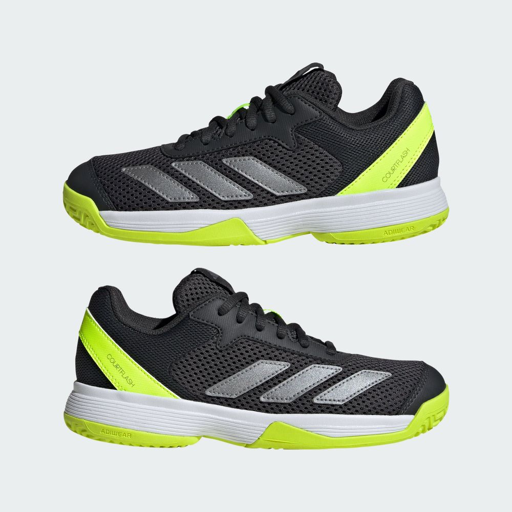 Foto 9 pulgar | Tenis Courtflash Para Tenis Kids Adidas Gris Niños