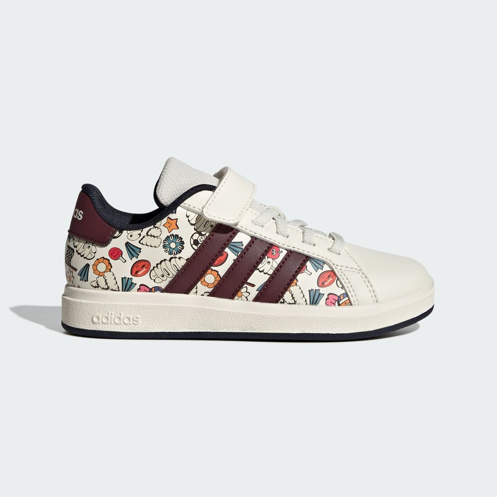 Foto 3 pulgar | Tenis Grand Court 2.0 El C Adidas Blanco para Niños